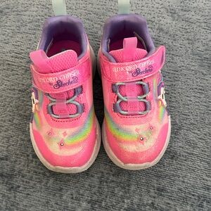 Skechers Kids light up Sneakers - Pink and Rainbow